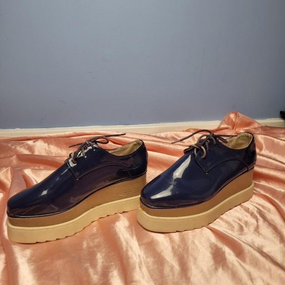 Vintage Y2k chunky navy platform shoes - Picture 2 of 4